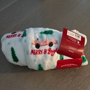 NWT Wondershop Christmas Trees Plush Throw Blanket